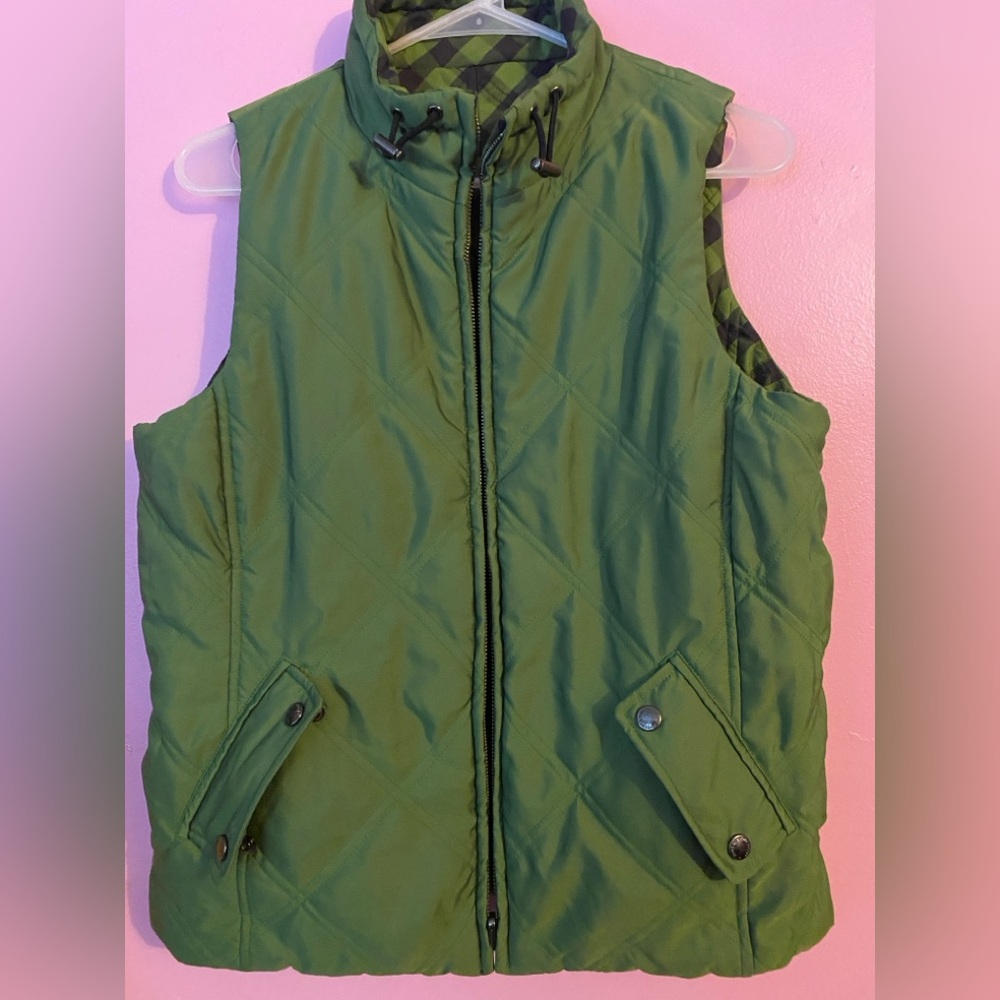 Green Quilted Vest.